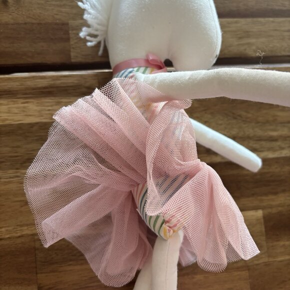 Alimrose Yvette Plush Unicorn Toy Doll Rainbow Stripes Girls Pink Tutu Skirt - Picture 3 of 9